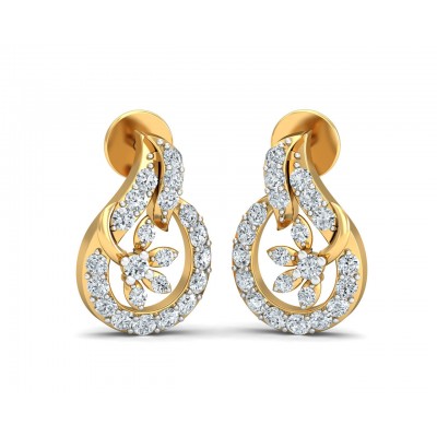 Gemma Diamond Eartops in Gold